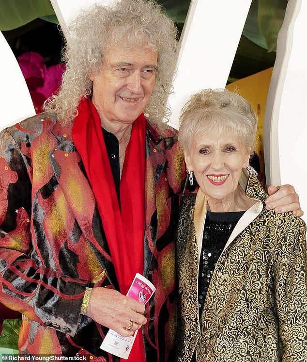 Queen guitarist Brian May and his wife, the actress Anita Dobson