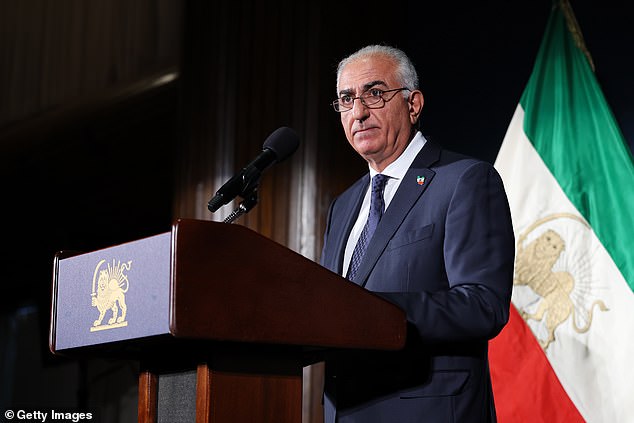 Iran's exiled crown prince Reza Pahlavi (pictured in Washington on Janury 16, 20260 has urged Donald Trump to carry out a 'surgical strike' on the Islamic Republic's forces