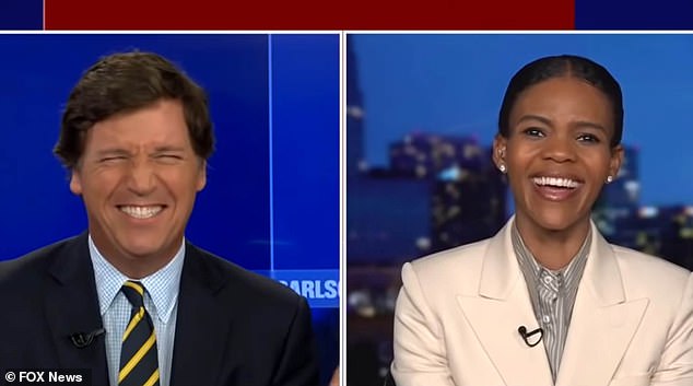 Owens and Carlson, pictured above on Fox News together, have been criticized by other right-wing figures for their views on Israel