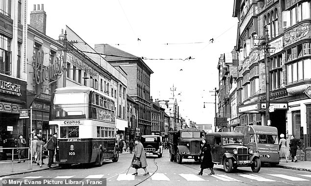 Leicester's Haymarket in the 1950s. Over the past few decades, the city has been transformed by mass migration