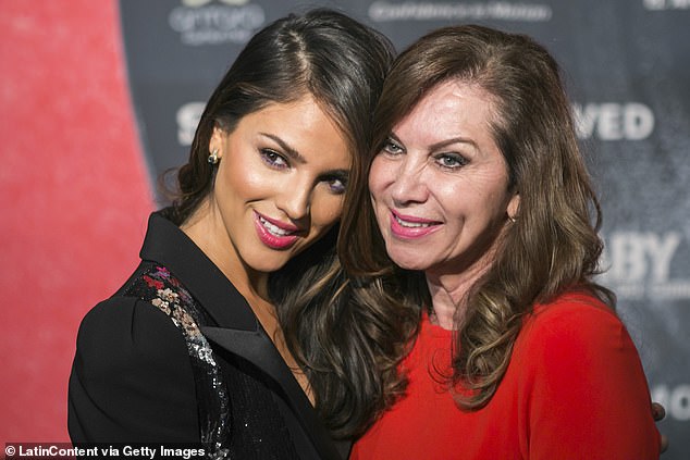 Eiza is the daughter of supermodel Glenda Reyna, who served as a judge on Mexico's Next Top Model (pictured in 2017)