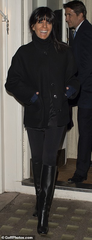 The TV star appeared in high spirits, flashing a broad smile for the cameras as the couple made their way to a waiting taxi