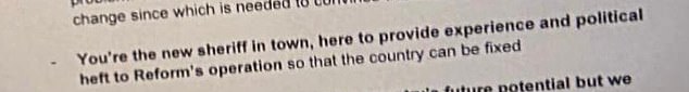 One excerpt from Mr Jenrick's note to self showed he wanted to be styled as 'the new sheriff in town'
