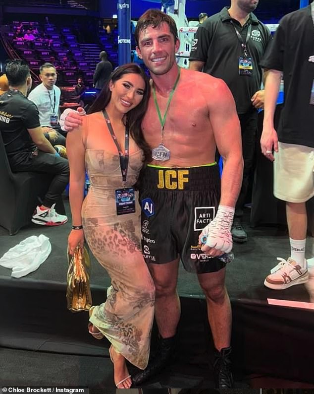 It was the first time he has been seen getting close to someone new since his split from TOWIE's Chloe Brockett (Pictured)