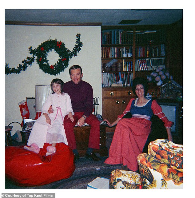 Berchtold is pictured with Jan and Mary Ann during Christmas, before the kidnappings