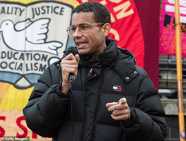 In 2021, the union's now general secretary, Daniel Kebede (pictured), was filmed calling to 'globalise the intifada', a chant recognised as an incitement to violence against Jews