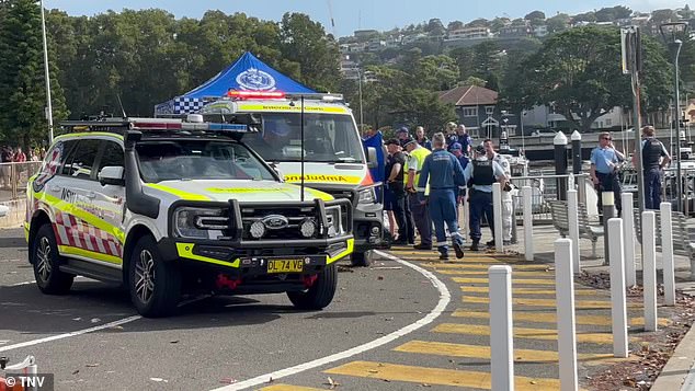 Police and paramedics attended the scene at the Rose Bay West Boat Ramp
