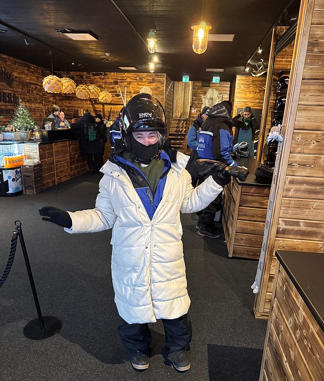 'Could I BE wearing any more clothes?' Hayley wondered, in Joey-from-Friends fashion, ready to go snowmobiling in temperatures so cold even the guides were scared