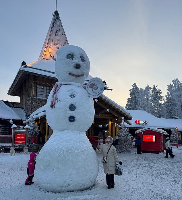 Hayley in Santa Claus Village, where she met Santa and his reindeer