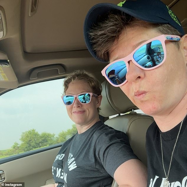 Good (left) and Rebecca (right) were reportedly at the scene to act as legal witnesses