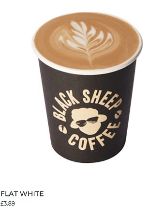 Northern branches of London-founded Black Sheep Coffee appear to currently charge 20 pence less than branches in England's south, with a flat white in Liverpool, York and Chester costing £3.89