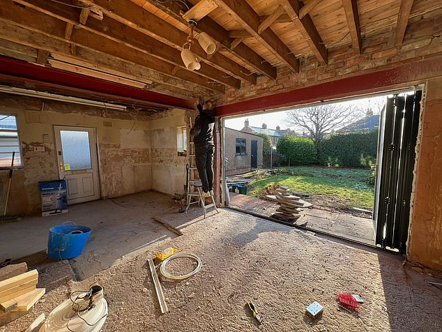 After spending £11,000 on the most strenuous renovations, Aaron says transforming the 'dated' house has worked out better than buying brand new