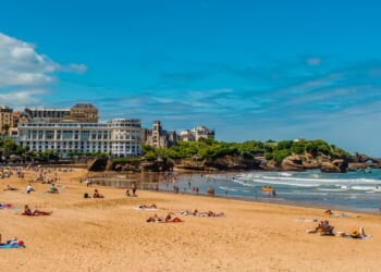 French seaside town nicknamed 'Paris-on-Sea' with seafront casinos and huge palace hotel