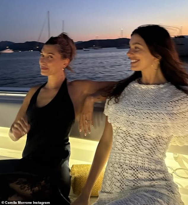 She added: 'But it¿s hard to keep up with these women who have these grand lives. Suki¿s on tour, Kaia¿s doing multiple projects, Hailey Bieber is, you know, raising a family and a multibillion-dollar business' (pictured with Hailey last summer)