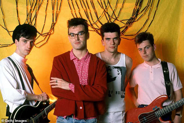 The singer found fame with pioneering indie band The Smith in the 1980s (L-R: Band-members Johnny Marr, Morrissey, Mike Joyce and Andy Rourke in 1985)