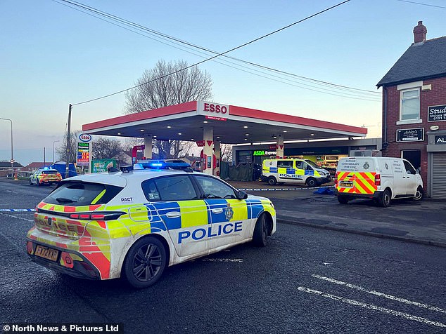 Police launched a murder probe following Daniel's death and set up a cordon around the petrol station