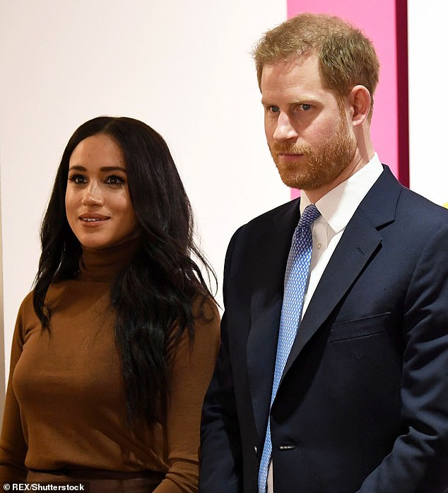 Harry and Meghan's (pictured on January 7, 2020) feelings towards the decision were made clear in a statement released by their spokesperson in response: 'Service is universal'