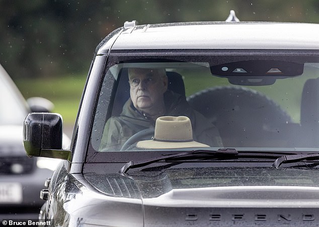 Andrew Mountbatten-Windsor drives to Windsor Castle earlier this month