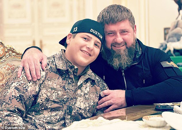 It comes just days after rumours swirled over the health of Ramzan Kadyrov (pictured, right)