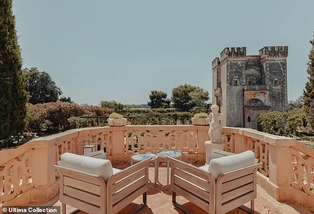 A view from a balcony in Mallya's former French mansion, which he let 'rot' for years