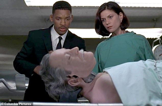 Linda Fiorentino is pictured with Will Smith in 1997's Men in Black - a huge role which ended up being the pinnacle of her Hollywood career