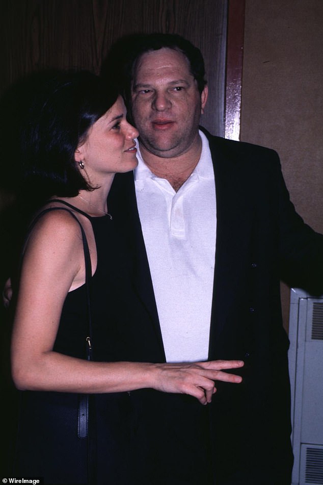 Linda Fiorentino and Harvey Weinstein during the NYC premiere of Trainspotting in 1996. Fiorentino was not featured in the film, but Weinstein's company was involved in its distribution