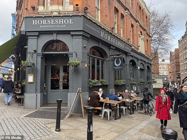 Walliams entertained  guests at the Circle & Star theatre, above the Horseshoe pub in Hampstead (pictured)