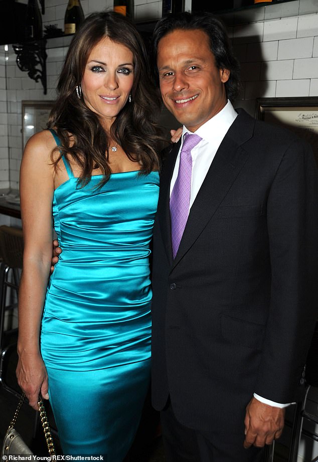 Arun began dating Kim in 2011, following his divorce from Elizabeth Hurley after four years of marriage (pictured with Liz in 2010)