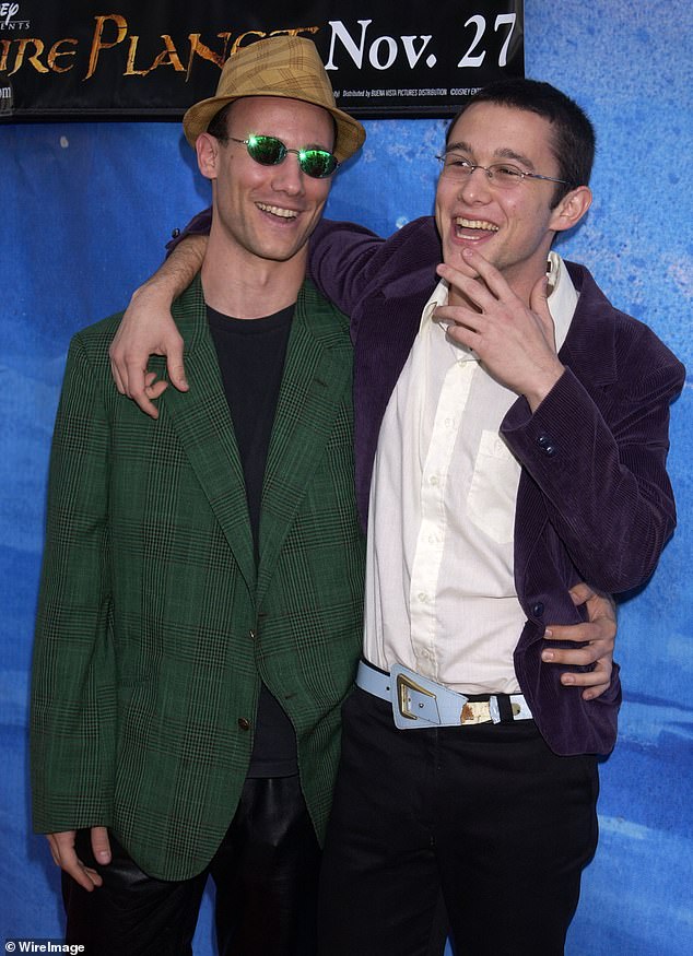 His career decisions are said to have been inspired by his older brother Dan Gordon-Levitt (left) who died, aged 36 in 2010. The siblings had cofounded HitRecord together in 2005