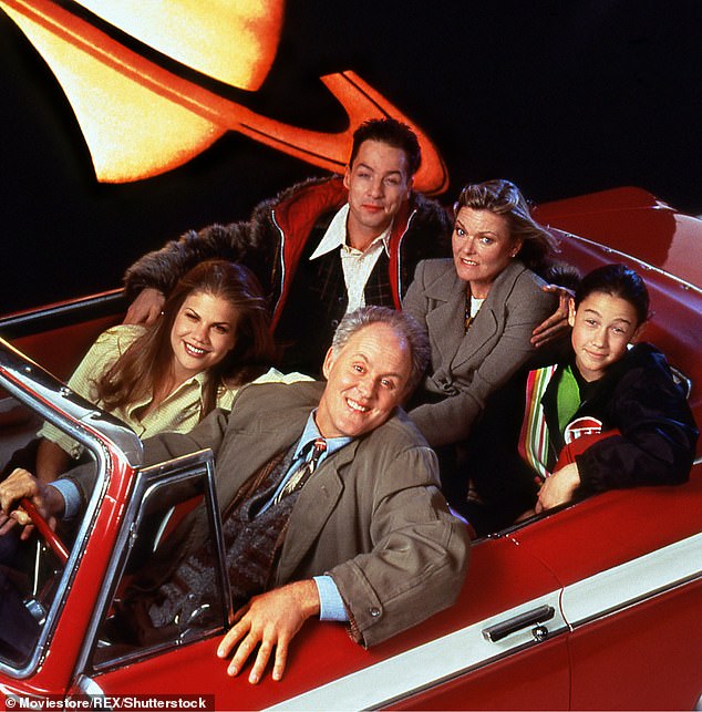 Gordon-Levitt, 44, made his acting debut in 1988, at age seven, in Stranger on My Land before he landed the role of Tommy Solomon on 3rd Rock from the Sun in 1996 (pictured - backseat far right)
