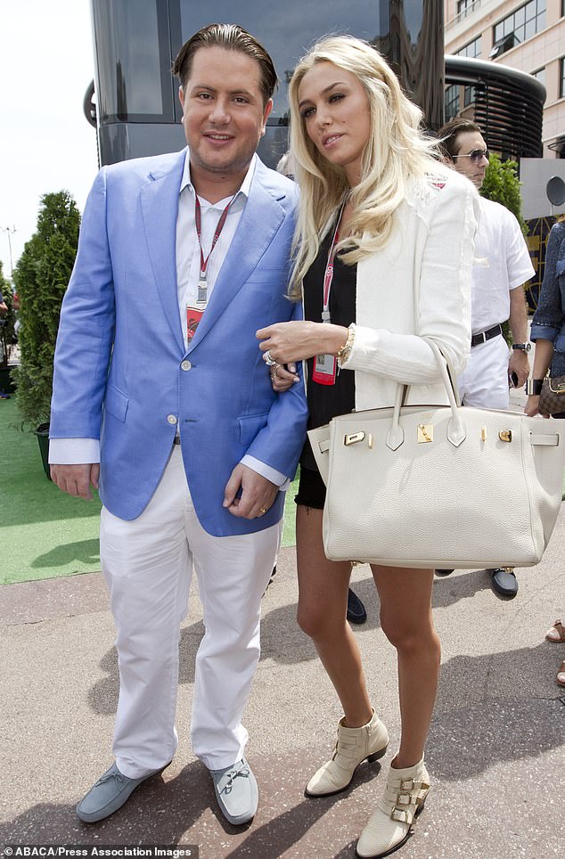 Mr Stunt pictured with his then-wife Petra Ecclestone at the Monaco Grand Prix in 2012