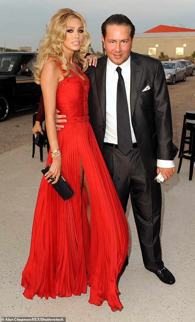 James Stunt pictured with his ex-wife  Petra Ecclestone at their engagement party in 2011
