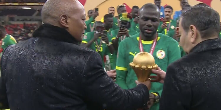 Classy moment ex-Chelsea star Kalidou Koulibaly refuses to lift Afcon trophy minutes after 'going full John Terry'