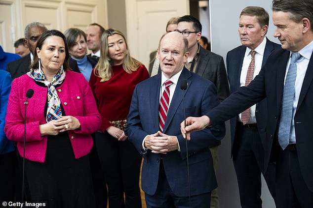 Senator Chris Coons (pictured center) leads a congressional delegation on a two-day visit to Copenhagen, where the American representatives plan to demonstrate strong bipartisan and bicameral support in Congress for its Danish NATO ally