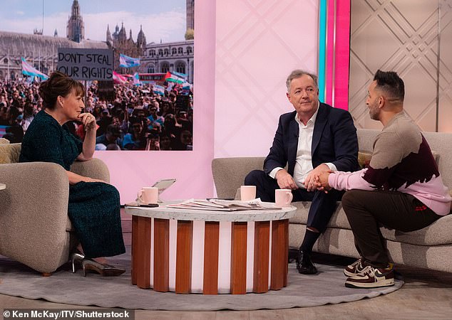 Lorraine Kelly was left squirming in her seat as Piers Morgan and Dr Amir furiously clashed over trans rights and women¿s spaces during Thursday's show
