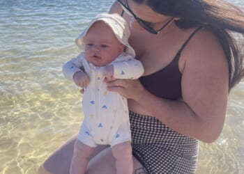 I’ve been trolled for leaving my 10-month baby on the beach with a stranger to go for a swim