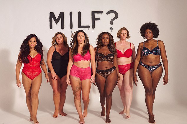 The shoot also saw six real midlife women pictured wearing JD Williams Valentine¿s Lingerie Collection (L-R Natalie Russell, Monique Payneeandy, Sarah Annett, Alison Cline-Williams, Marriane Dias and Jayne Hall)