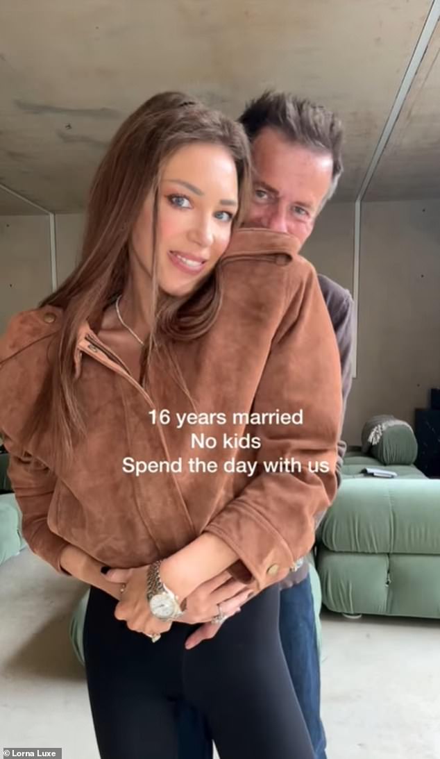 Lorna and John are child-free by choice, but admits she did try for a baby in her 20s, but nothing happened and she has since been focusing on her career