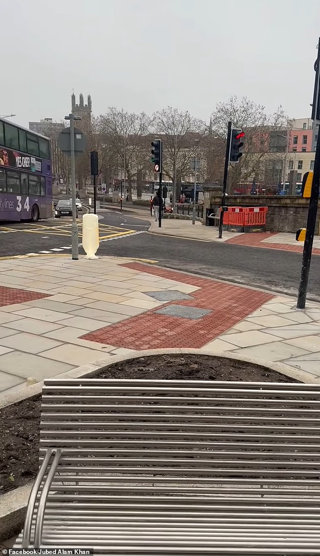 The bench has come under scrutiny as the bench faces the wall instead of facing the city of Bristol