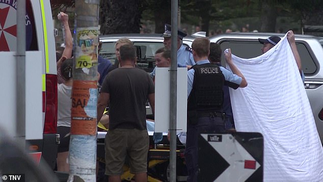 The man, believed to be in his 20s, was rushed to the Royal North Shore Hospital in a critical condition