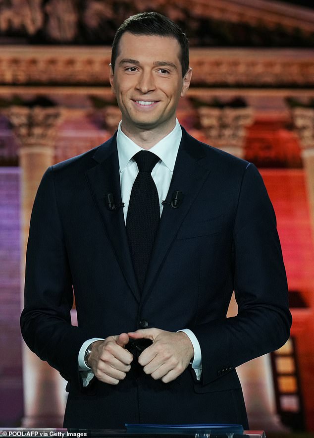 Jordan Bardella (pictured), 30, is the favourite to become France's next president