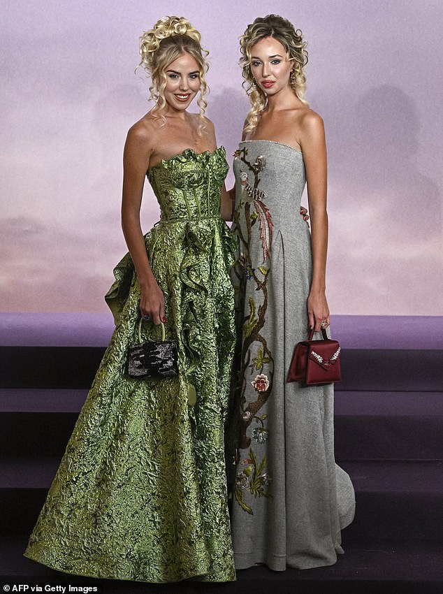 Princess Carolina and Princess Chiara attend the world premiere of Bridgerton's season four at the Palais Brongniart in Paris on January 14, 2026