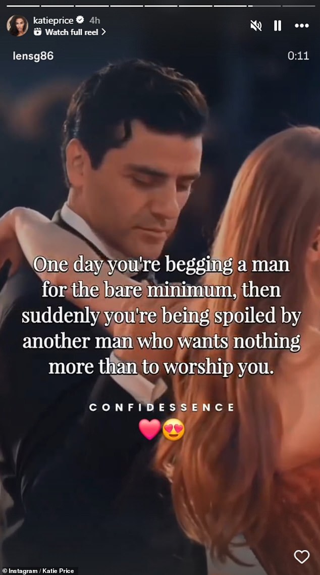 On Sunday, Katie appeared to take a noticeable swipe at her ex JJ in two cryptic posts, when she laid out her hopes for a future partner