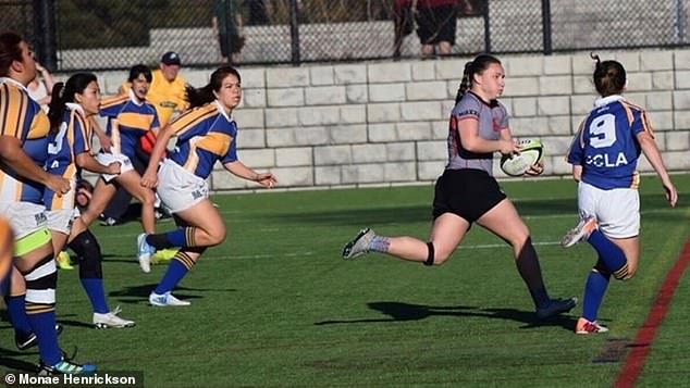 Hendrickson (pictured), who played collegiate rugby, relied on her athletic background while trying out for Olympic handball
