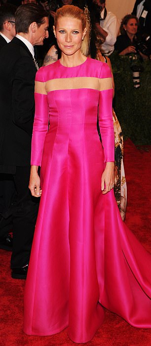 Paltrow in Valentino at the Costume Institute Gala for the PUNK: Chaos to Couture exhibition at the Metropolitan Museum of Art on May 6, 2013