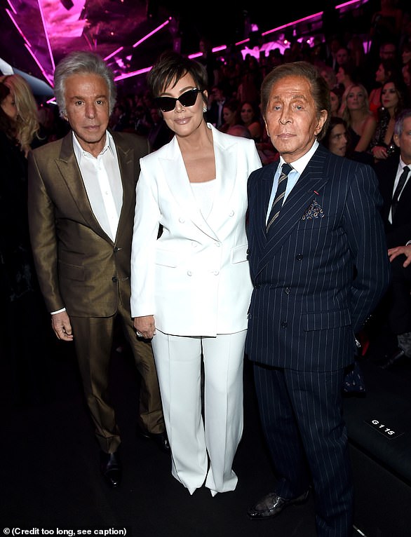 With Giancarlo Giammetti and Kris Jenner in NYC in 2018