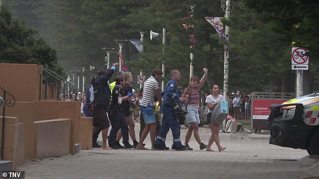 Heroic bystanders performed first aid on the man before paramedics arrived