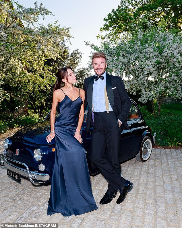 Brooklyn went on to address why they were not present at his father's 50th birthday party in May last year (David and Victoria pictured)