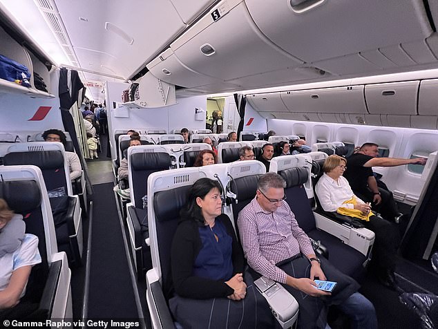 The downgraded seats did not convert to a bed like feature where the seat can lay nearly flat and would give each passenger 23 inches less legroom (Stock Image of Air France business class)