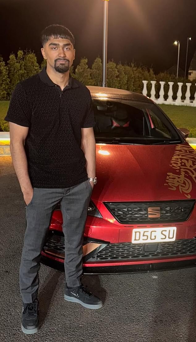 Mohammed Jibrael Mukhtar (pictured), 18, also known as Jibril, was understood to have been driving his souped-up Seat Leon in Bolton, Greater Manchester, in the early hours of January 11 when it collided with a Citroen Picasso taxi